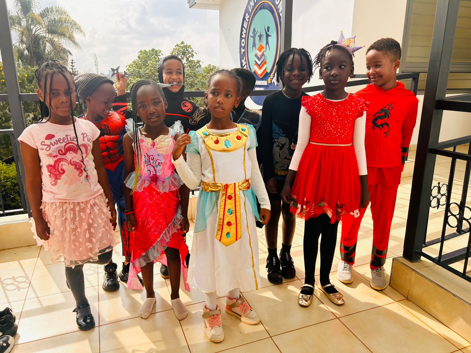 Students dressed as book characters on costume day